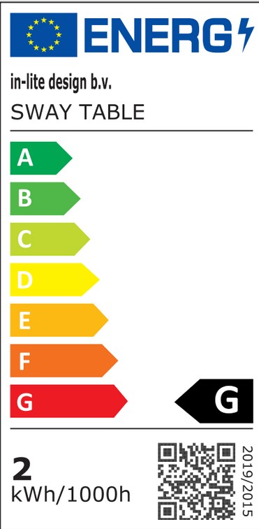 n-lite® SWAY PENDANT 12 V (ohne BASE 1) Energielabel