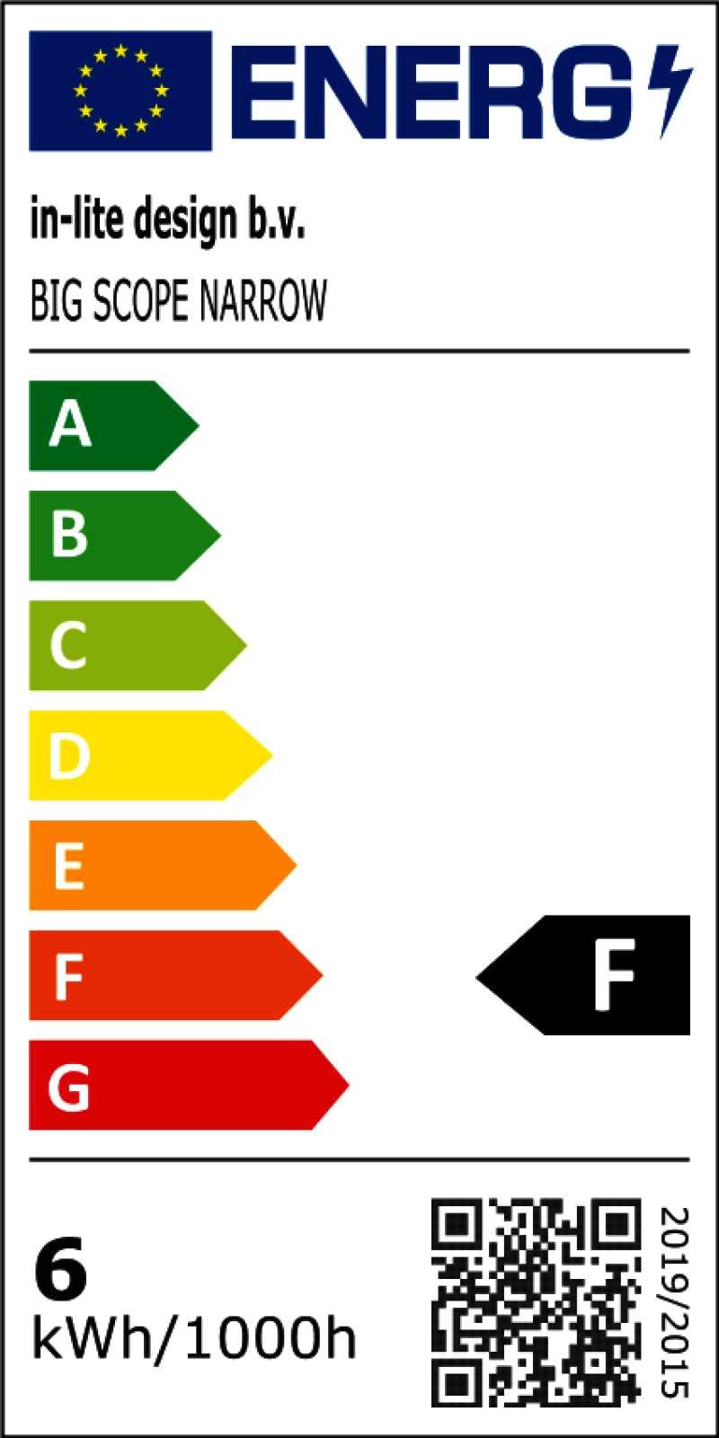 in-lite® BIG SCOPE NARROW (Update) Energielabel F